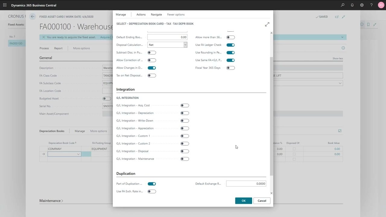 Dynamics 365 Business Central - How to Create Fixed Assets