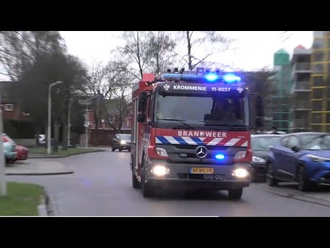 Opkomst en Uitruk Tankautospuit Krommenie 118037 met spoed naar een Afhijsen melding in Assendelft