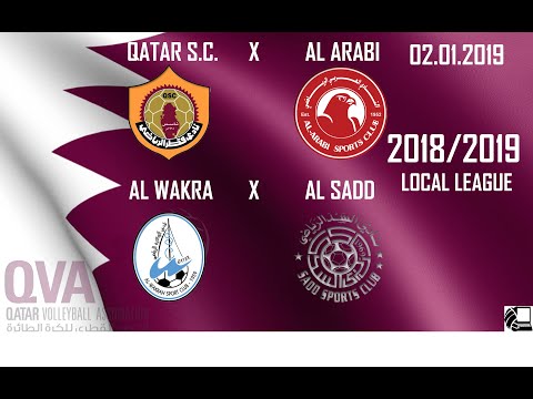 Qatar SC X Al Arabi, Al Wakra X Al Sadd - Local Volleyball League 18/19