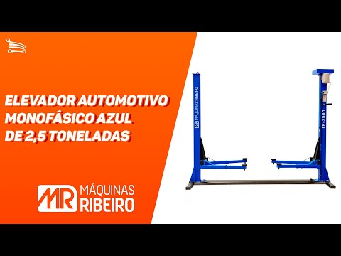 Elevador Automotivo 2,5T Vermelho Monofásico ER2500 - Video