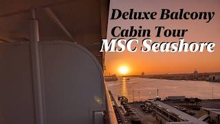 MSC Seashore Deluxe Balcony Stateroom tour - Cabin 12162