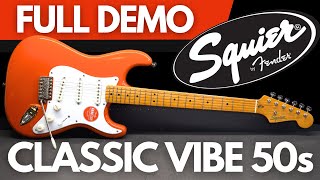 Video thumbnail for Squier CLASSIC VIBE 50s STRATOCASTER (Full Demo and SETUP) by Play and Trade Guitars