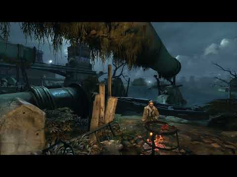 Dishonored Ambience | Rainy Night on Clavering Boulevard with Samuel & Campfire | ASMR | 1440p