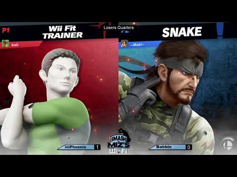 Smash @ Miz's WiFi 6 - iiiiPhoenix (Snake) vs. Babble (Wii Fit Trainer) Losers Quarters