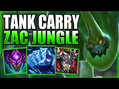 HOW TO PLAY ZAC JUNGLE & CARRY THE GAME AS A TANK! - Best Build/Runes Guide - League of Legends