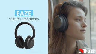 Trust Eaze Bluetooth Over-Ear Volledig Draadloze Koptelefoon Zwart video