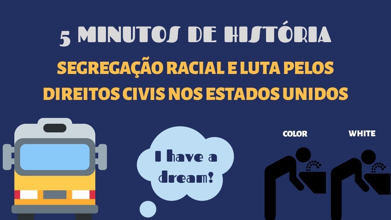 5 MINUTOS DE HISTÓRIA - Segregação Racial e Luta pelos direitos civis nos Estados Unidos