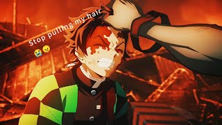 Gyutaro bullied Tanjiro for 1min 10 second straight 💫✨ 💀#demonsalyer #fypシ゚viral