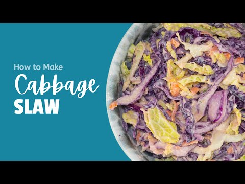 How to Make Cabbage Slaw | Red and Green Cabbage Slaw