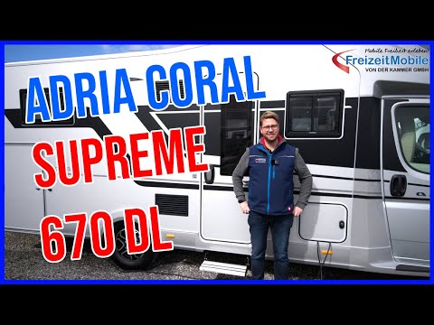 Adria Coral Supreme 670 DL Modell 2021 - face-to-face Sitzgruppe und schöne Einzelbetten