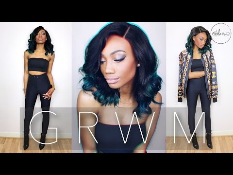GREEN Ombré Hair | GET READY WITH ME • HAIR, Make-Up &...