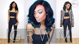 GREEN Ombré Hair | GET READY WITH ME • HAIR, Make-Up & OUTFIT