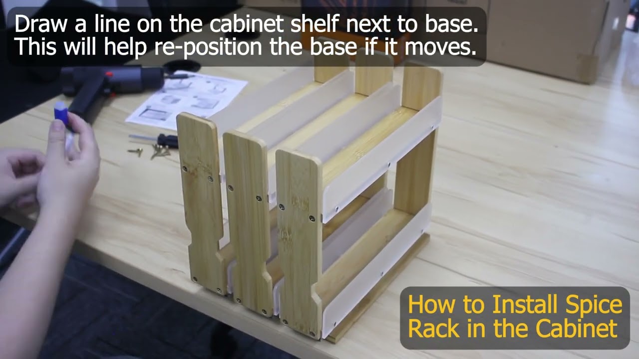 Bamboo Pull Out Spice Rack