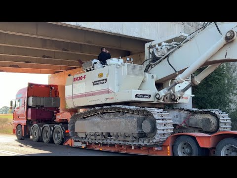 Loading And Transporting The Terex RH30-F Excavator - Sotiriadis/Labrianidis Construction Works - 4k