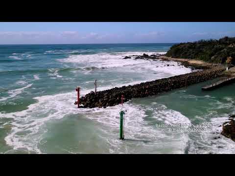 Drone footage of a surf spot at Mallacoota 