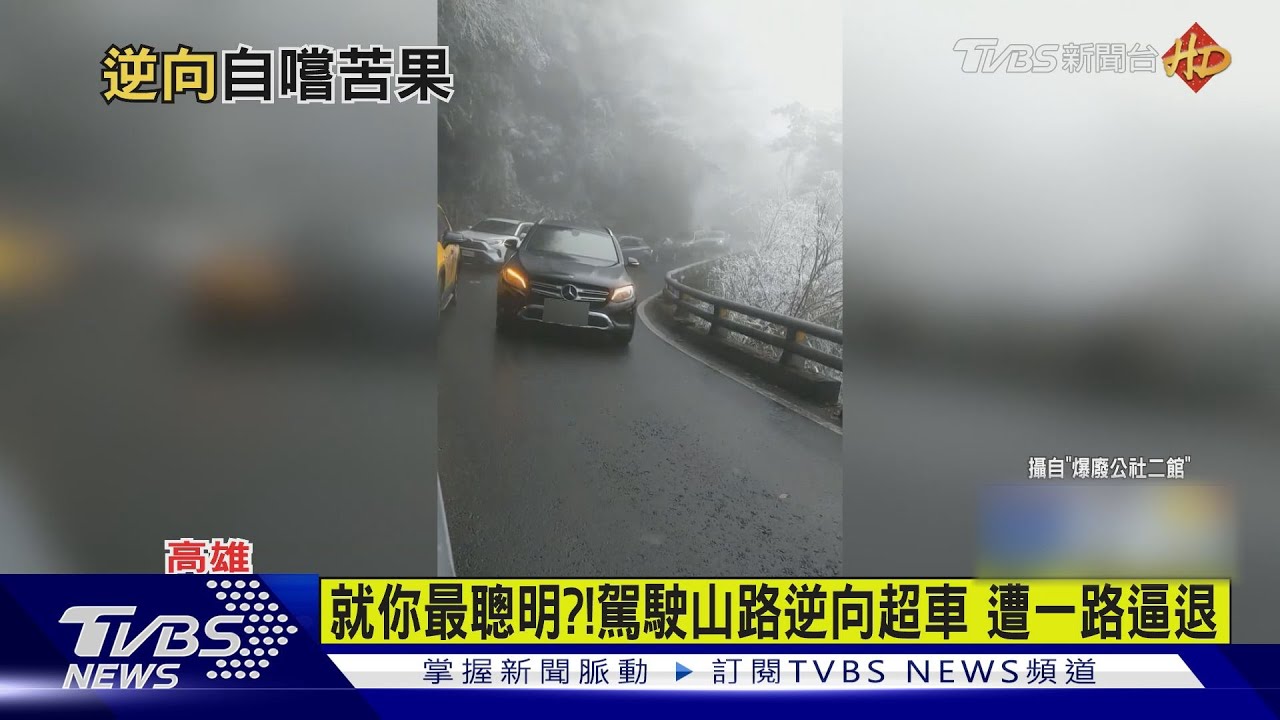 糗了!山路逆向超車遭一路逼退 網友轟「就你最聰明」