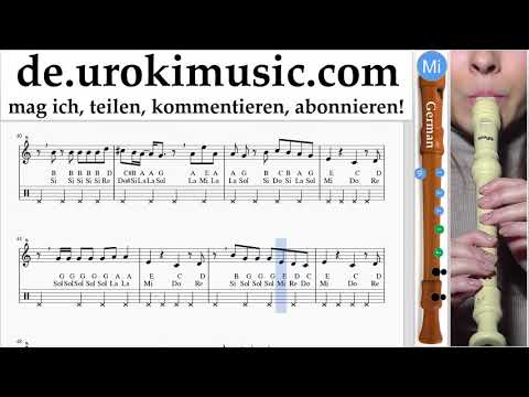 Blockflötenunterricht G. Ariana Grande - No Tears Left To Cry Noten Lernen um-ih995
