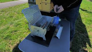 OVICUE Steckbarer Grill Größe genau richtig für den VW-Bus, Strand oder immer dabei Grill!