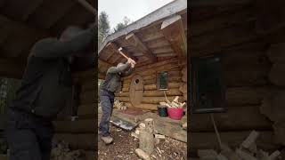 Fire wood prep the cabin for next weeks courses 🪓 #axe #firewood #logcabin #gransforbruk #wood