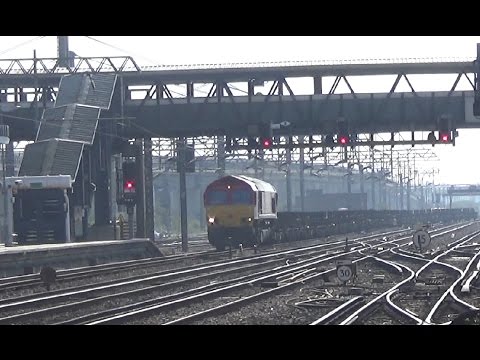 DB Class 66 430F Dollands Moor to Scunthorpe passing Ashford International