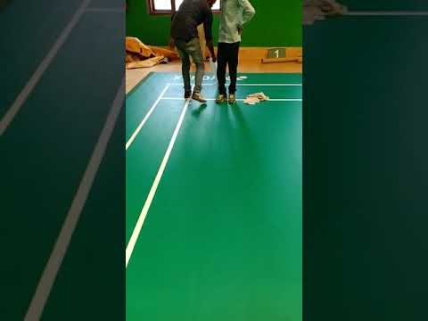 Green yonex badminton court mat