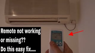 Air conditioner remote not working or missing.. Do this