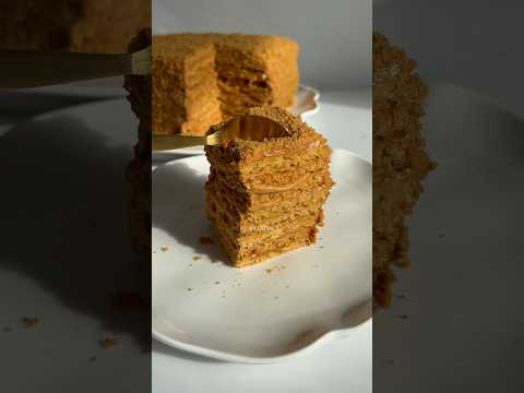 MEDOVIK - Russian Honey Cake🍯 #honey #cake #dulcedeleche #cake #cream #медовик