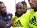 When Michael Essien, Didier Drogba and  Kalou were asked if Lassana Diarra could speak English