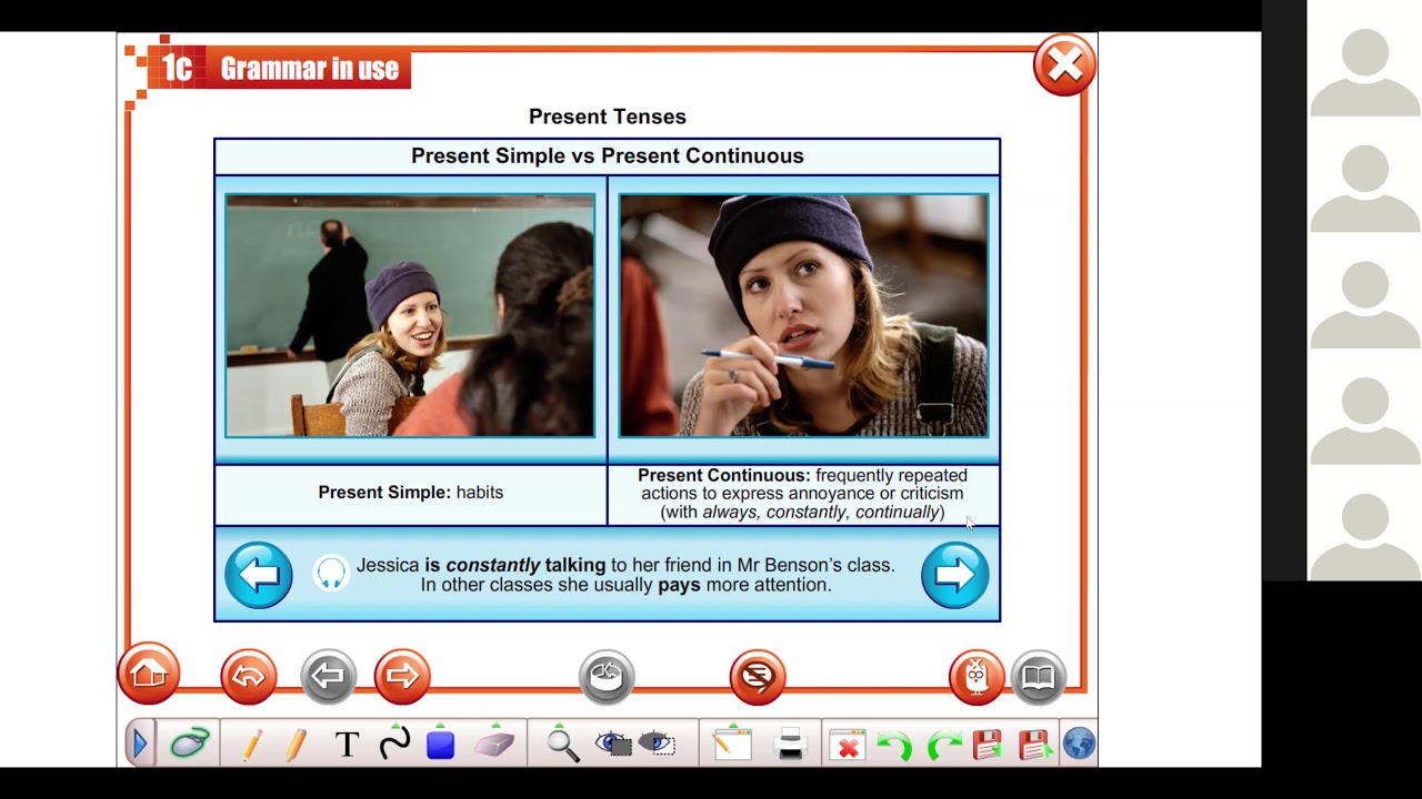 On Screen B 2 + Teens Unit 1 C Present Tenses