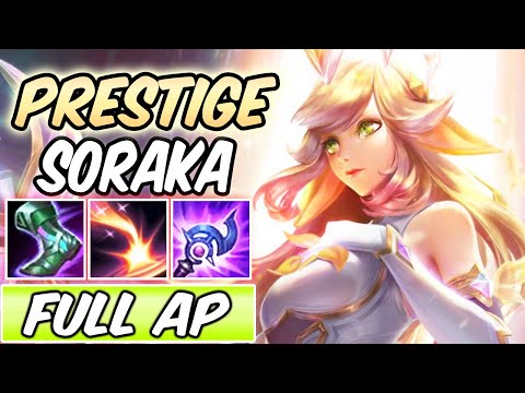 PRESTIGE EDITION SORAKA MID STAR GUARDIAN FULL AP GAMEPLAY | New Build & Runes | League of Legends