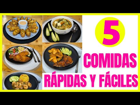 5 COMIDAS RÁPIDAS Y FÁCILES 🍽️ Recetas Económicas para Toda la Familia