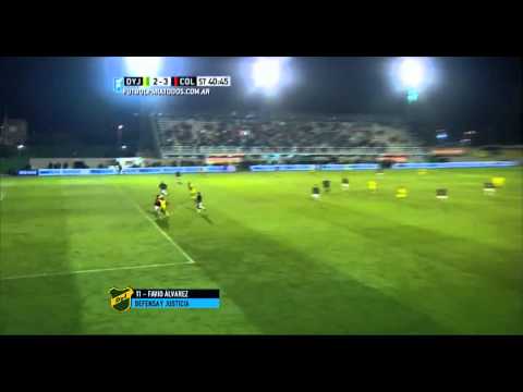 Gol de Álvarez. Defensa 2 - Colón 3. Fecha 12. Primera División 2015. FPT.