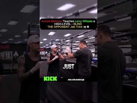 Arnold Barboza Teaches Larry Wheels a HIGH-LEVEL – BLIND THE OPPONENT Jab Trick 👀💀 #boxing #mma