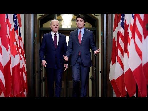 ترودو يستقبل بايدن "الصديق العظيم" والإعلان عن اتفاق للتصدّي للهجرة