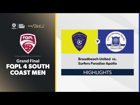 FQPL 4 South Coast Men Grand Final - Broadbeach United vs. Surfers Paradise Apollo Highlights