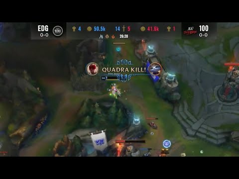 EDG Jiejie Lee Sin Quadrakill highlights | Worlds 2021