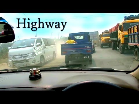 Dhaka-Tangail Highway To Chandra Bus Stop Video