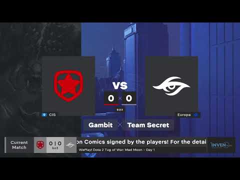 Team Secret vs Team B8 | WePlay! Dota2 Tug of War: Mad Moon