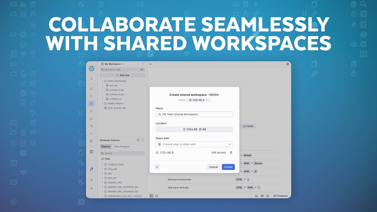 Getting Started With Shared Workspaces in Snowflake