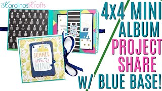 Summer 4x4 Mini Album Project Share using SCRAPS from a 12x12 Paper Pad
