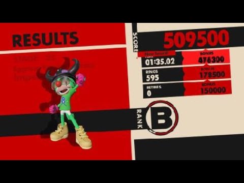 Mim:world record in stage 25 in sonic forces 1:35.2