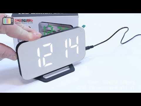 Настольные часы DS-3625L с интересным зеркальным решением дисплея