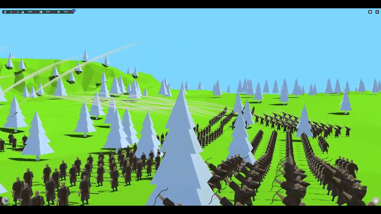 babylon.js Battle Bow Units Firing