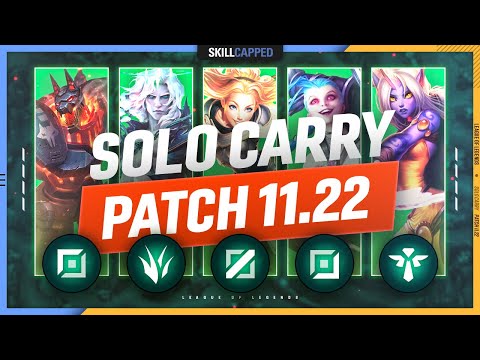 3 BEST SOLO CARRY Champions for EVERY ROLE in PATCH 11.22 - League of Legends