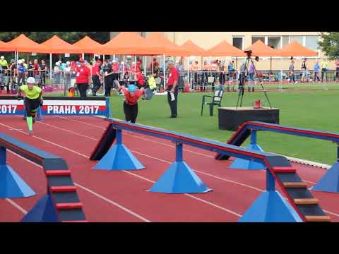 MČR PS Praha 2017 - 100 m př. - Šárka JEBAVÁ (SDH Slatiny) 1. pokus