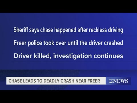 Chase ends in fatal car accident off Highway 16 north of Freer