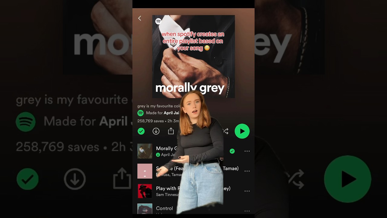 SPOTIFY MADE AN ENTIRE PLAYLIST BASED ON MY SONG?! #morallygrey #spotifyplaylist #viralsong #music