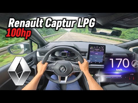 2025 Renault Captur Eco-G 100 LPG (100 hp) | POV Autobahn Test Drive in Germany
