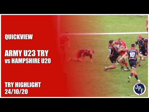 Quickview - Army U23 Try vs Hampshire U20