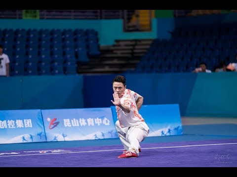 Men's Changquan 1st place Jiangsu team Wu Zhaohua 9.71 points  National Wushu Routine Championship